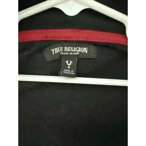 True Religion Youth Size Small Full Zip Up Horseshoe Logo Hoodie Sweatshirt - Picture 5 of 6